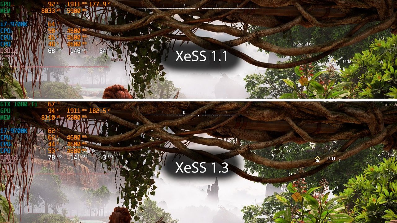 xess 1.1 vs. xess 1.3