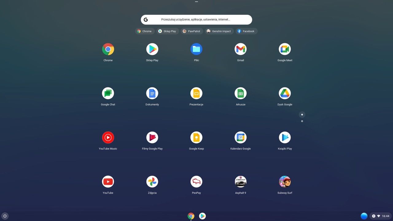 Chrome OS aplikacje