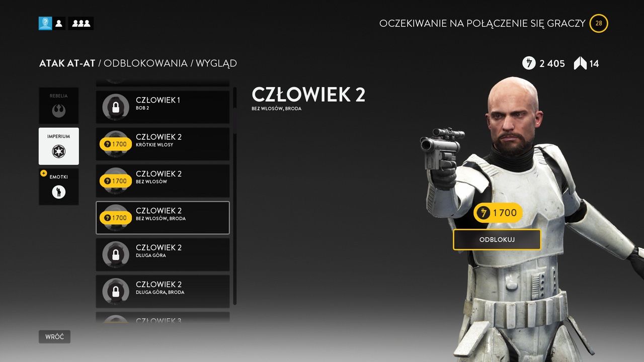 Star Wars: Battlefront - personalizacja imperialnego szturmowca