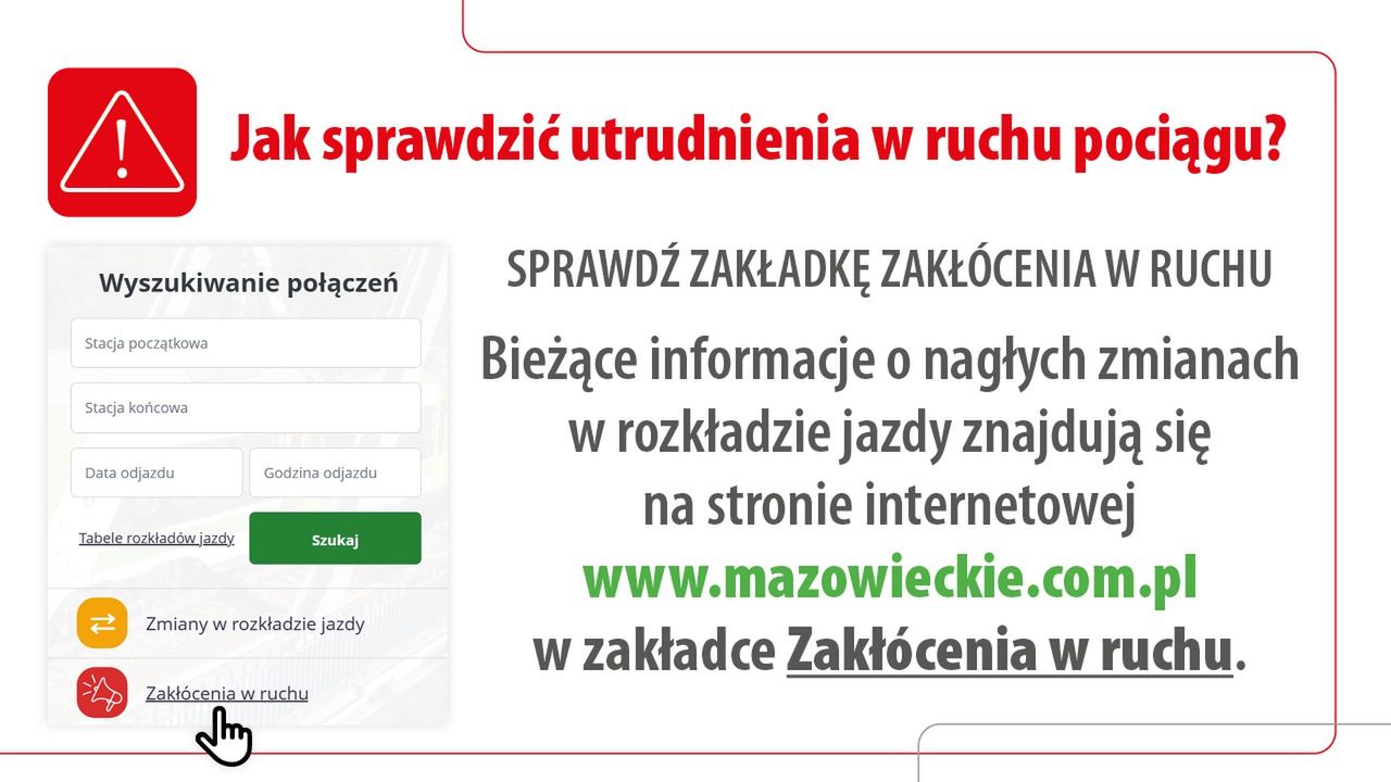 Utrudnienia w ruchu pociągów