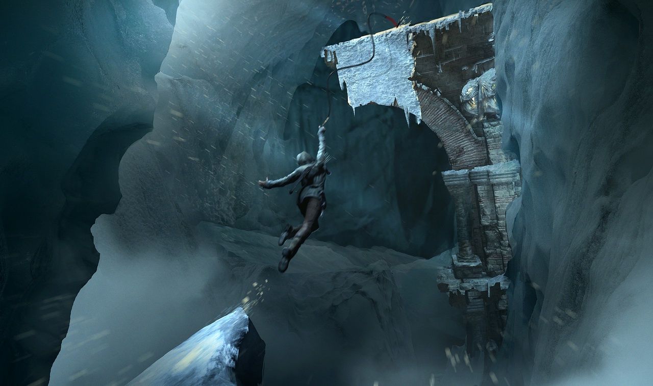 Rise of the Tomb Raider - skok nad przepaścią