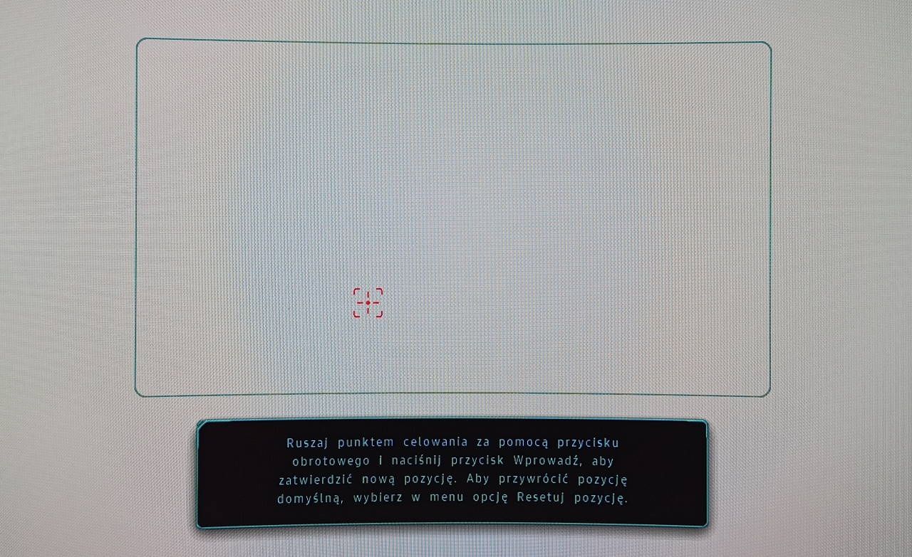 Samsung Osyssey G7 - OSD regulacja celownika