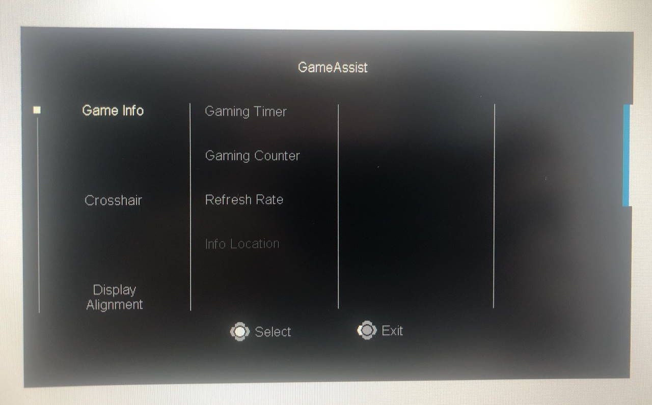 Gigabyte G27QC - OSD gaming assistance