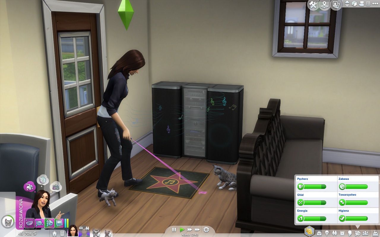 The Sims 4: Psy i koty - kot i laser
