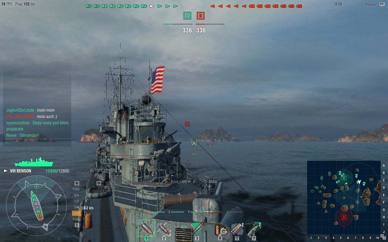 World of Warships - taktyczne rozstawienie