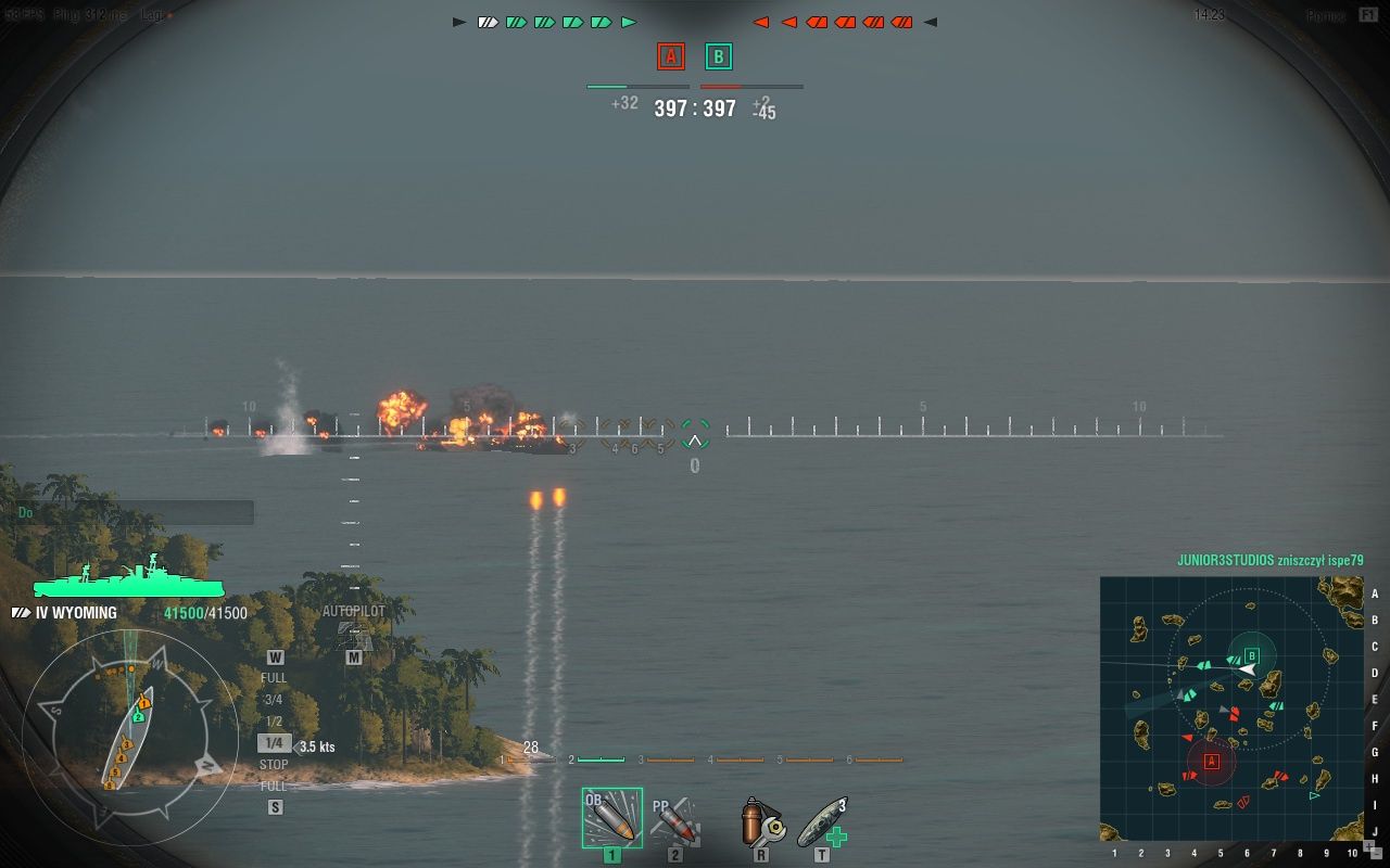World of Warships - celowanie z wyprzedzeniem