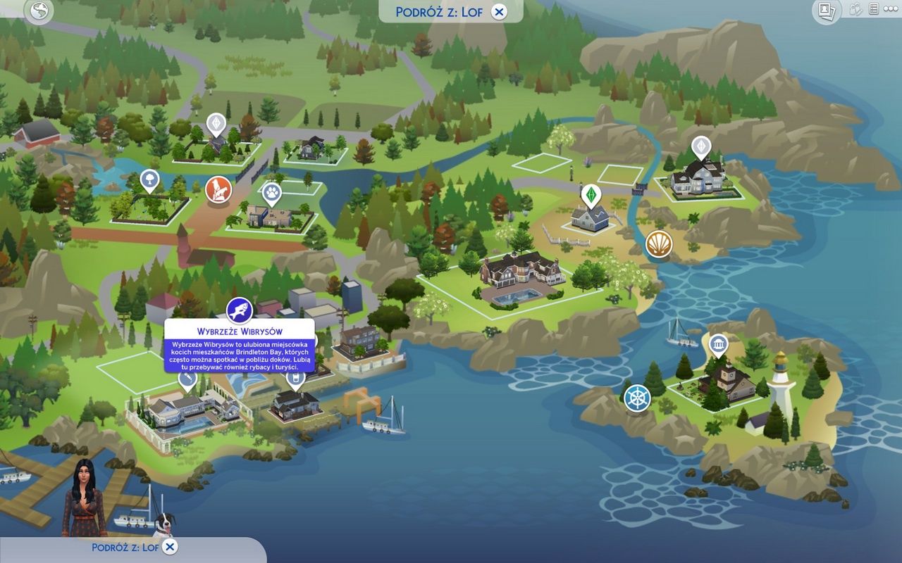 The Sims 4: Psy i koty - mapa miasta