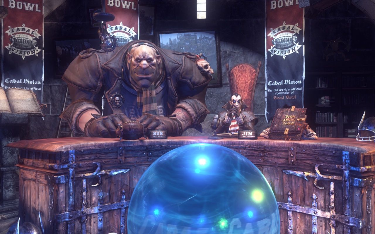 Blood Bowl II - komentatorzy Jim i Bob