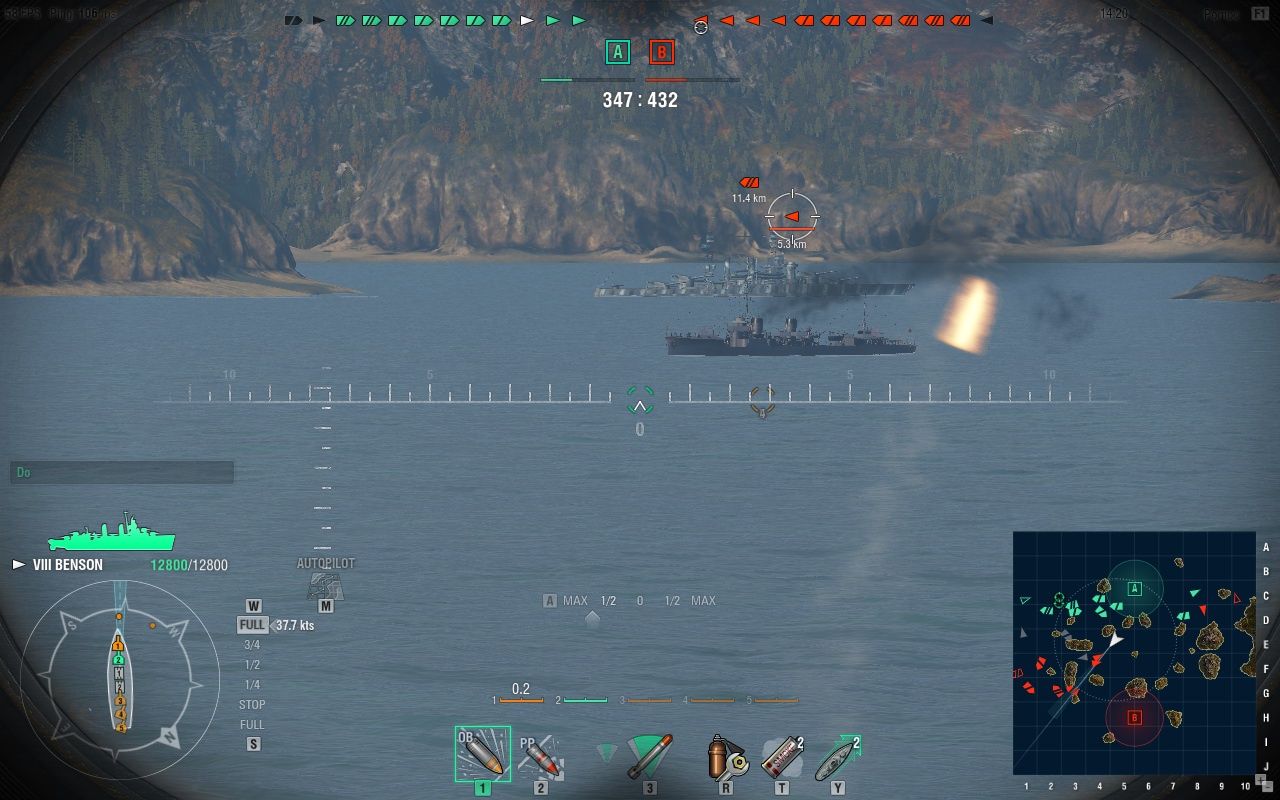 World of Warships - celowanie