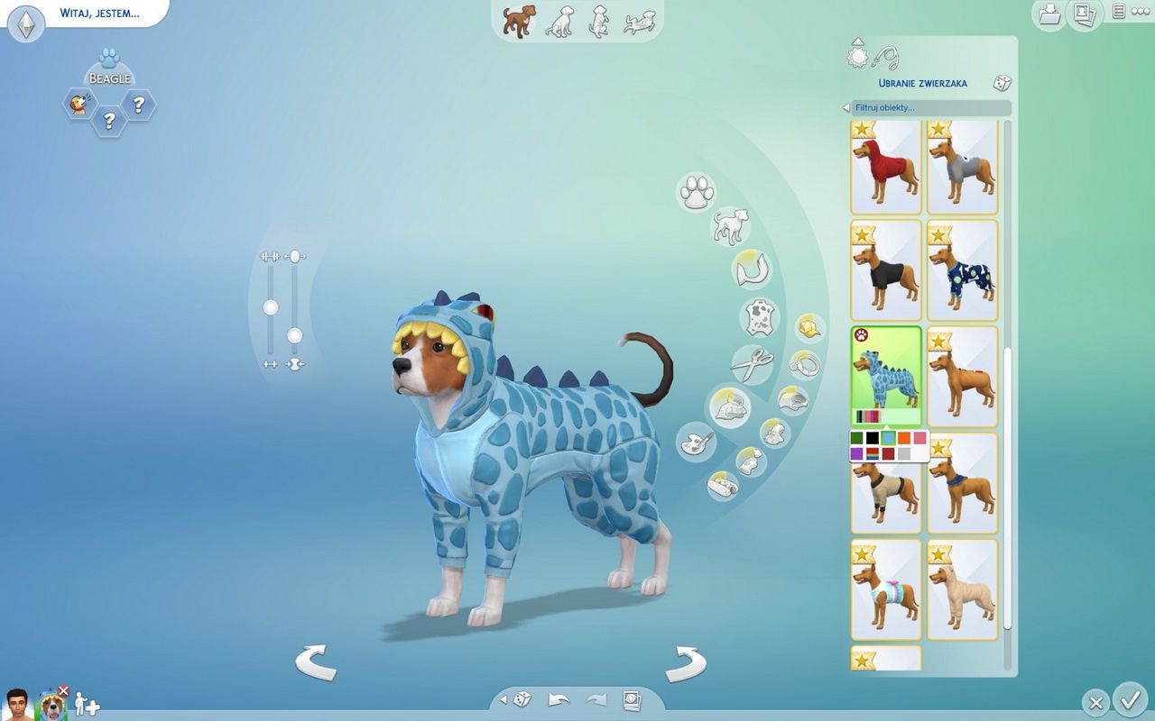 The Sims 4: Psy i koty - pies w ubraniu smoka
