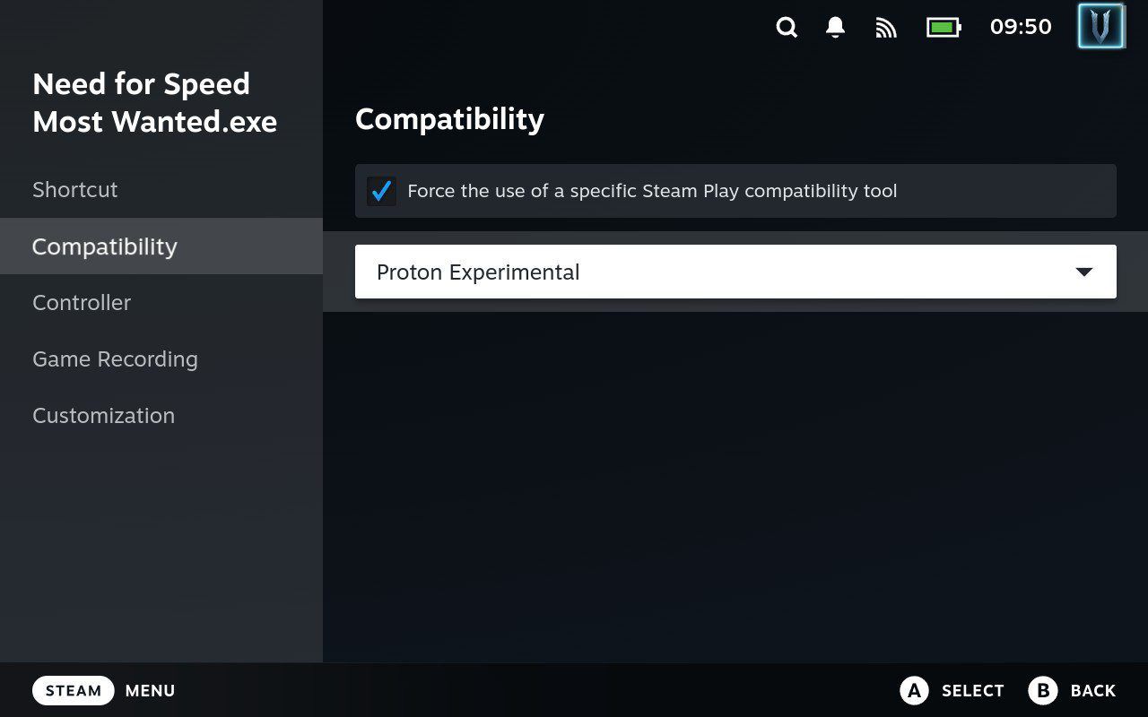 Jak włączyć Proton Experimental w Need for Speed Most Wanted 2005