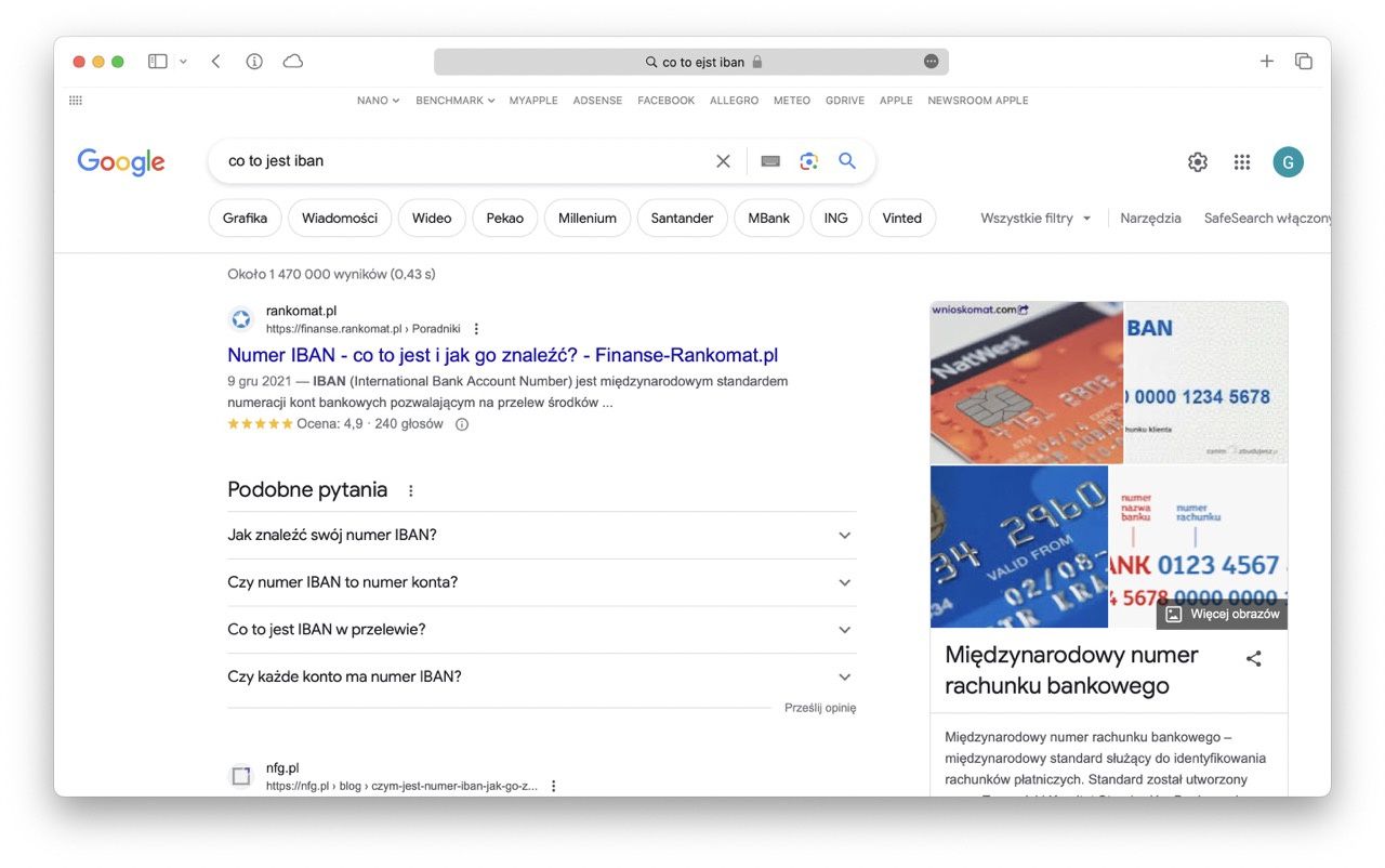 google iban