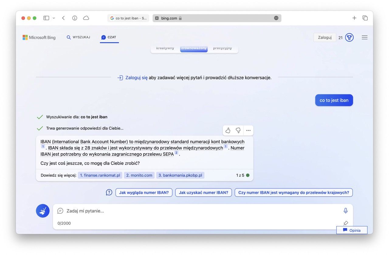 chatbot bing iban