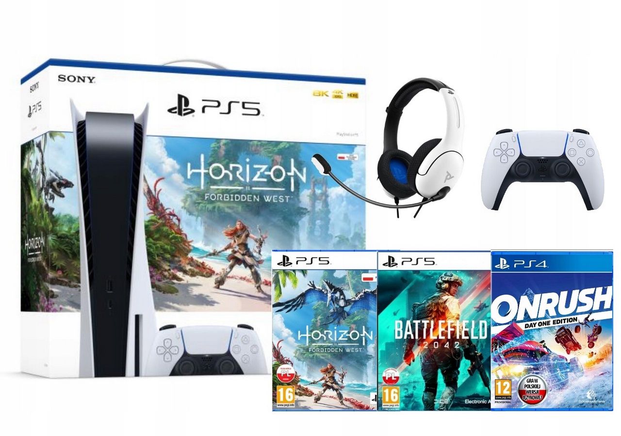 PS5 - przykładowy zestaw konsola z dodatkami