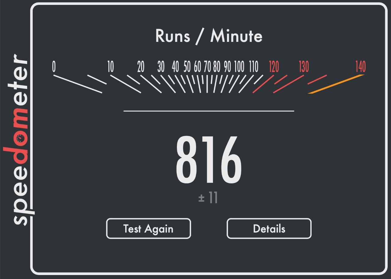 MacBook Pro m4 pro speedometer 2.0