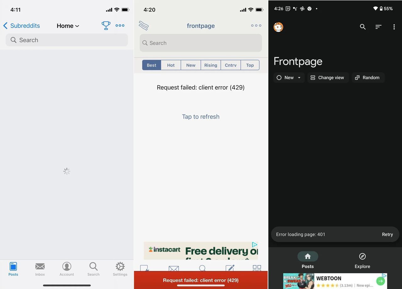 Reddit apps
