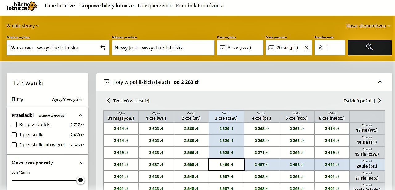 wyszukiwarka tanich lotów Bilety Lotnicze