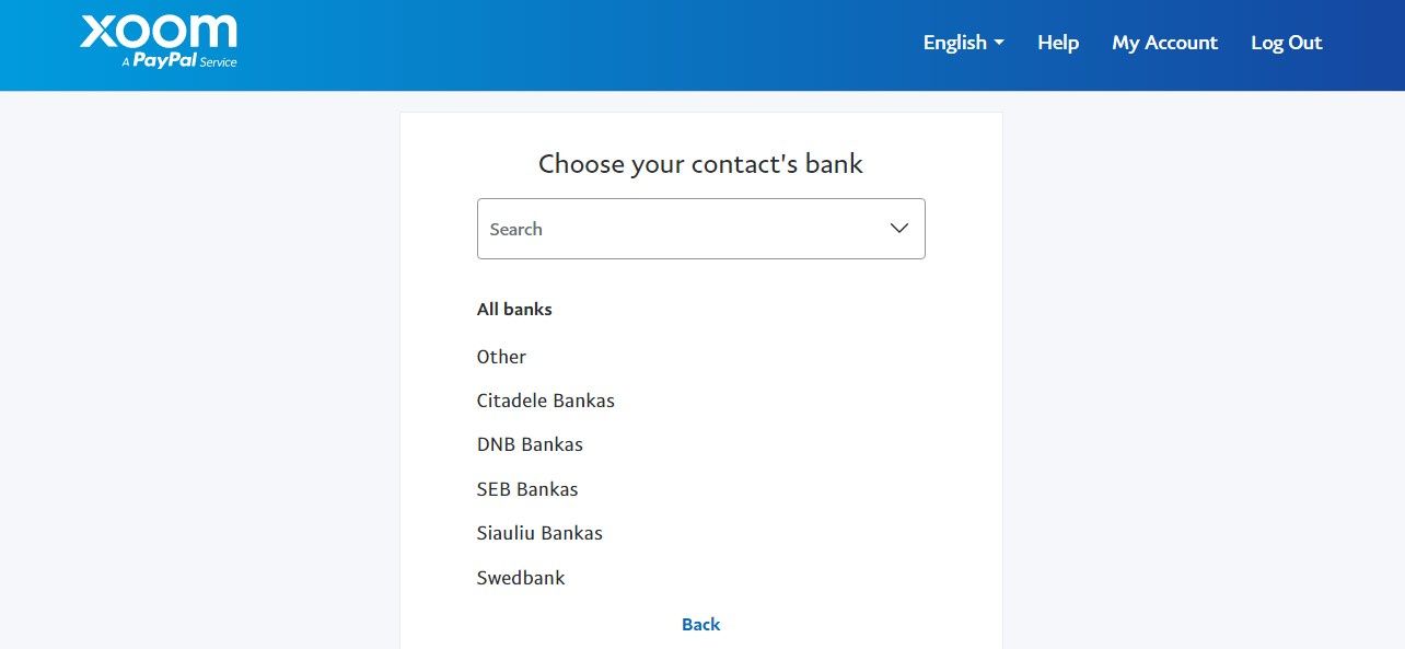 bank other xoom