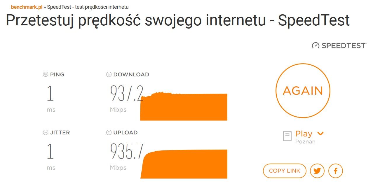 speedtest - sprawdź szybkość internetu