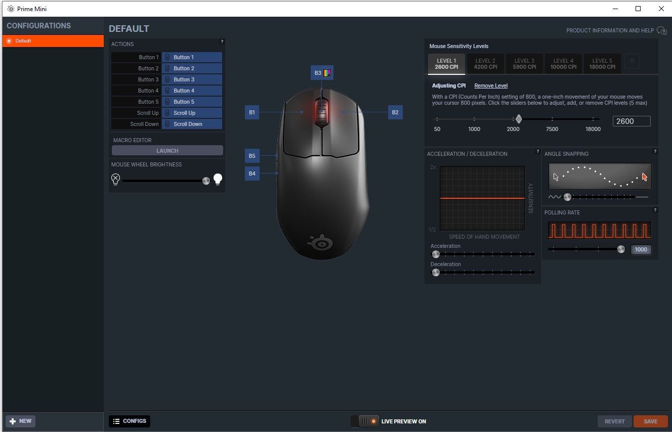 SteelSeries Prime Mini - oprogramowanie