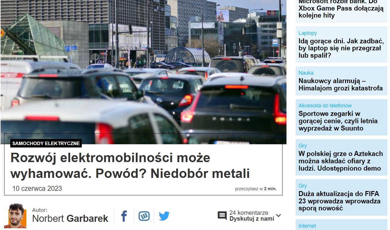 Koniec samochodów elektrycznych