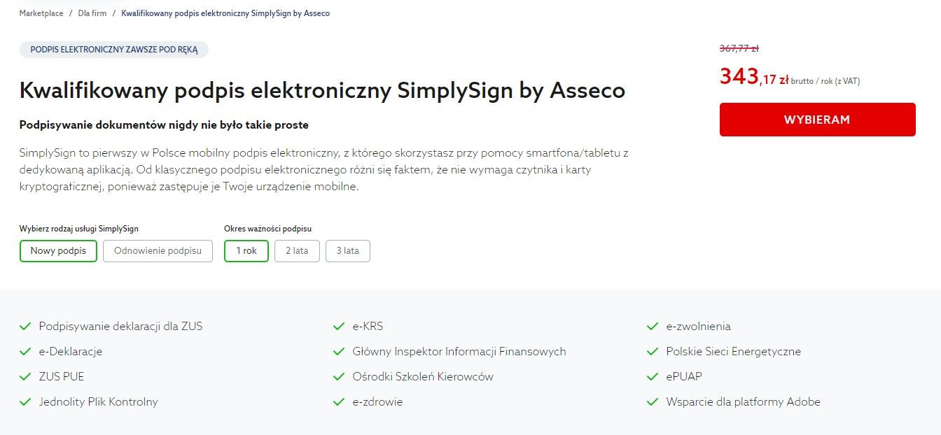 SimplySign home.pl