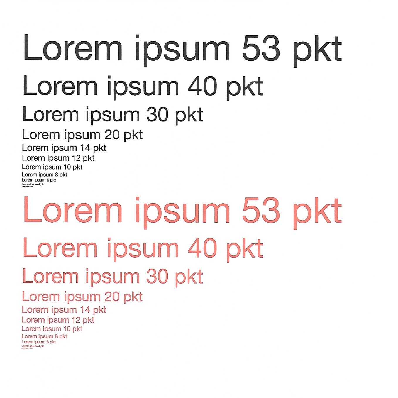 Tekst wydrukowany przez HP Ink Tank 315