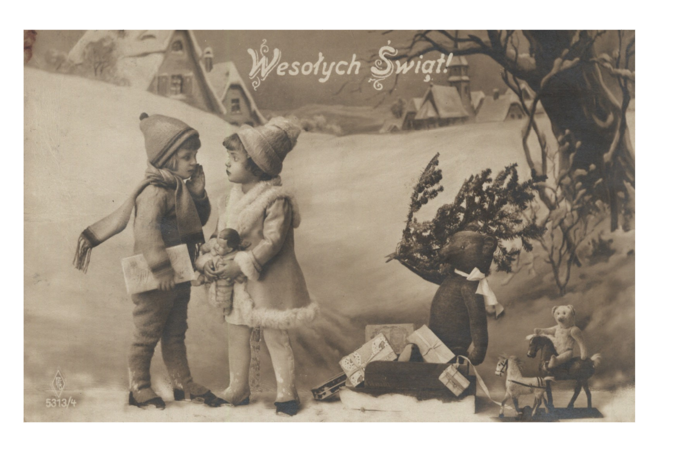 Pocztówka świąteczna sprzed 1926 roku