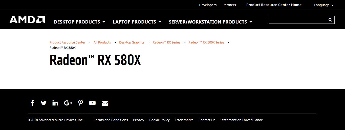 AMD Radeon RX 580X