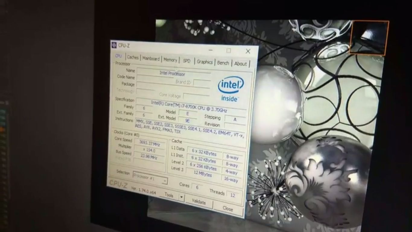 Intel Core i7-8700K - CPU-Z