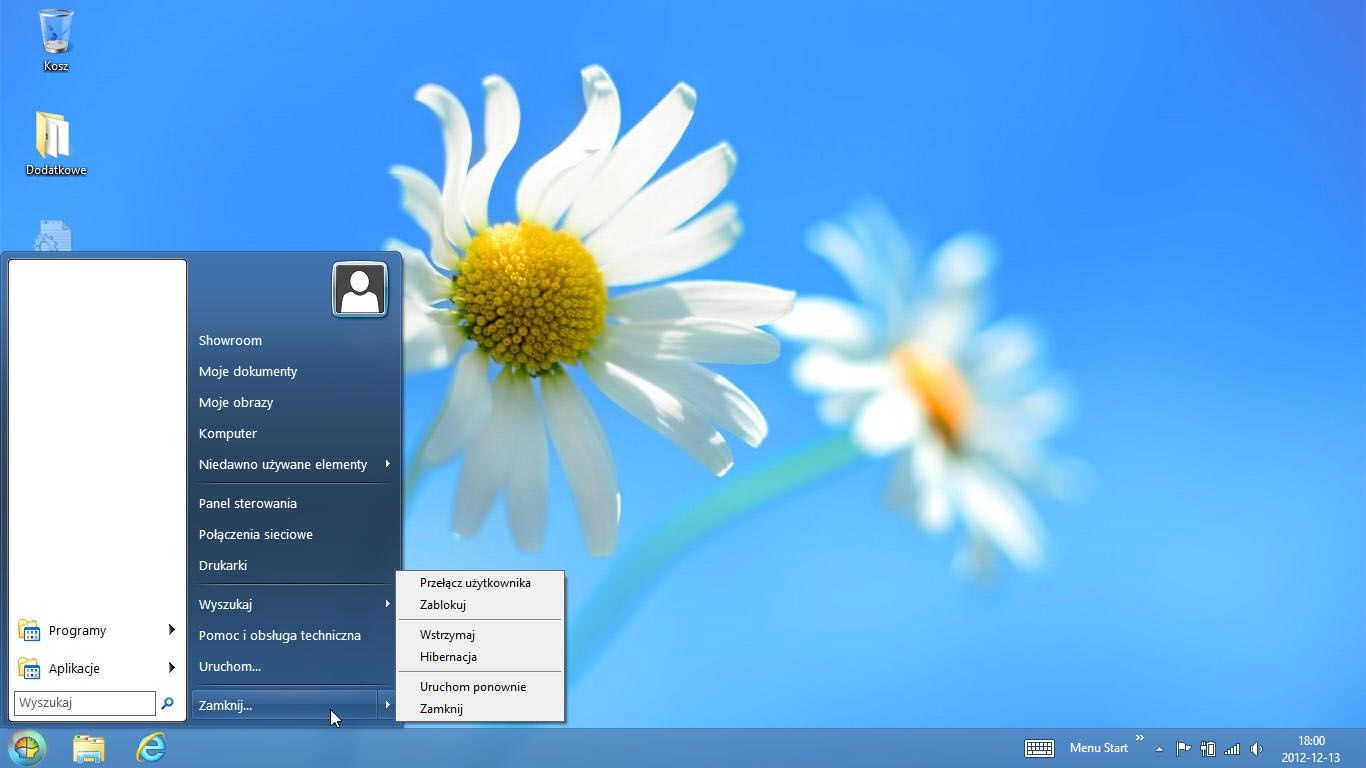 Klasyczne Menu Start w Windows 8
