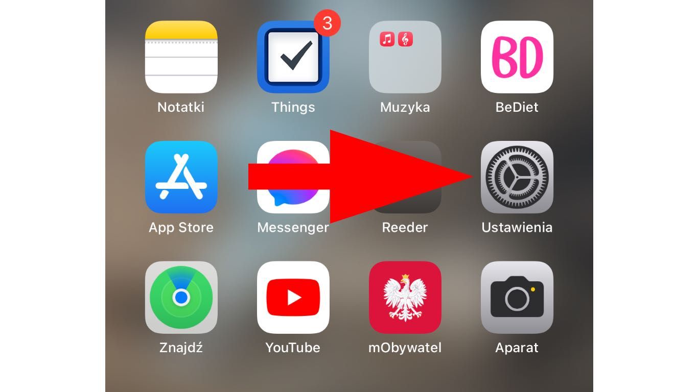 iPhone ustawienia