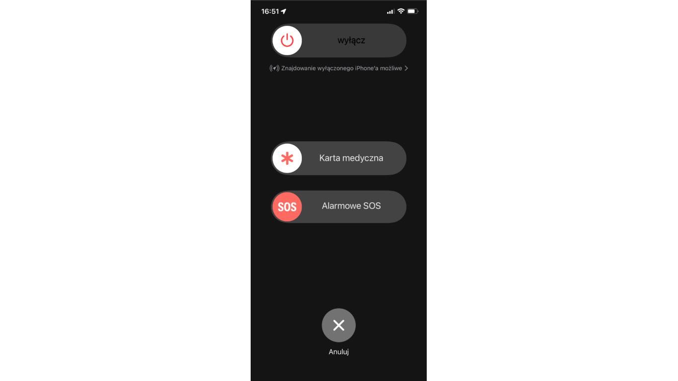 iOS wyłącz
