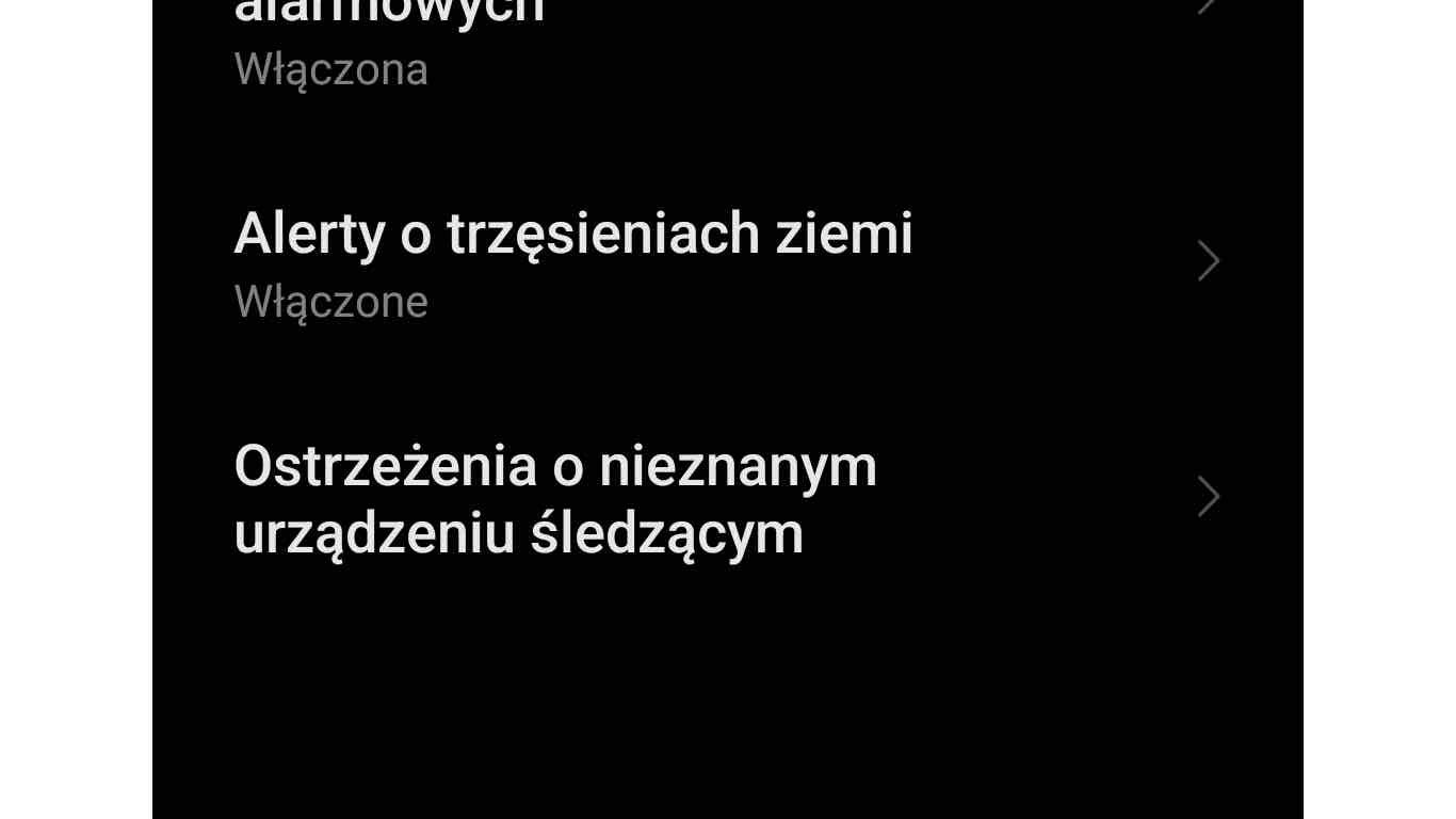 ostrzeżenia android