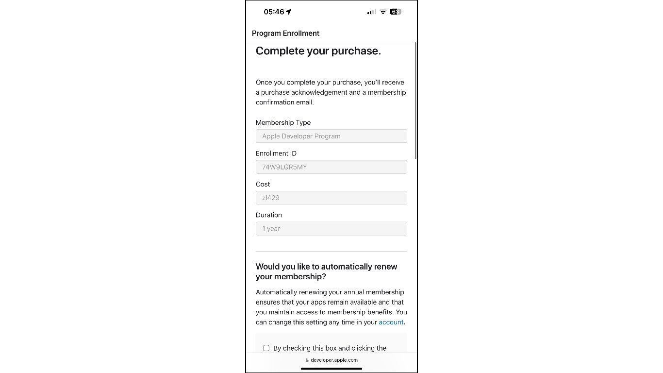 Apple developer program opłata