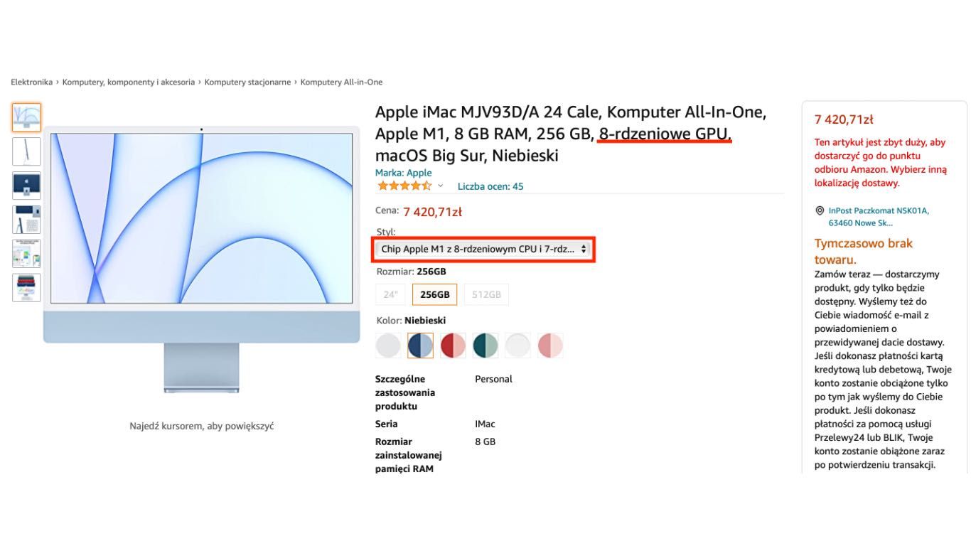 iMac na Amazon