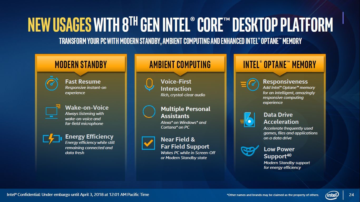 Intel Coffee Lake-S - nowe funkcje