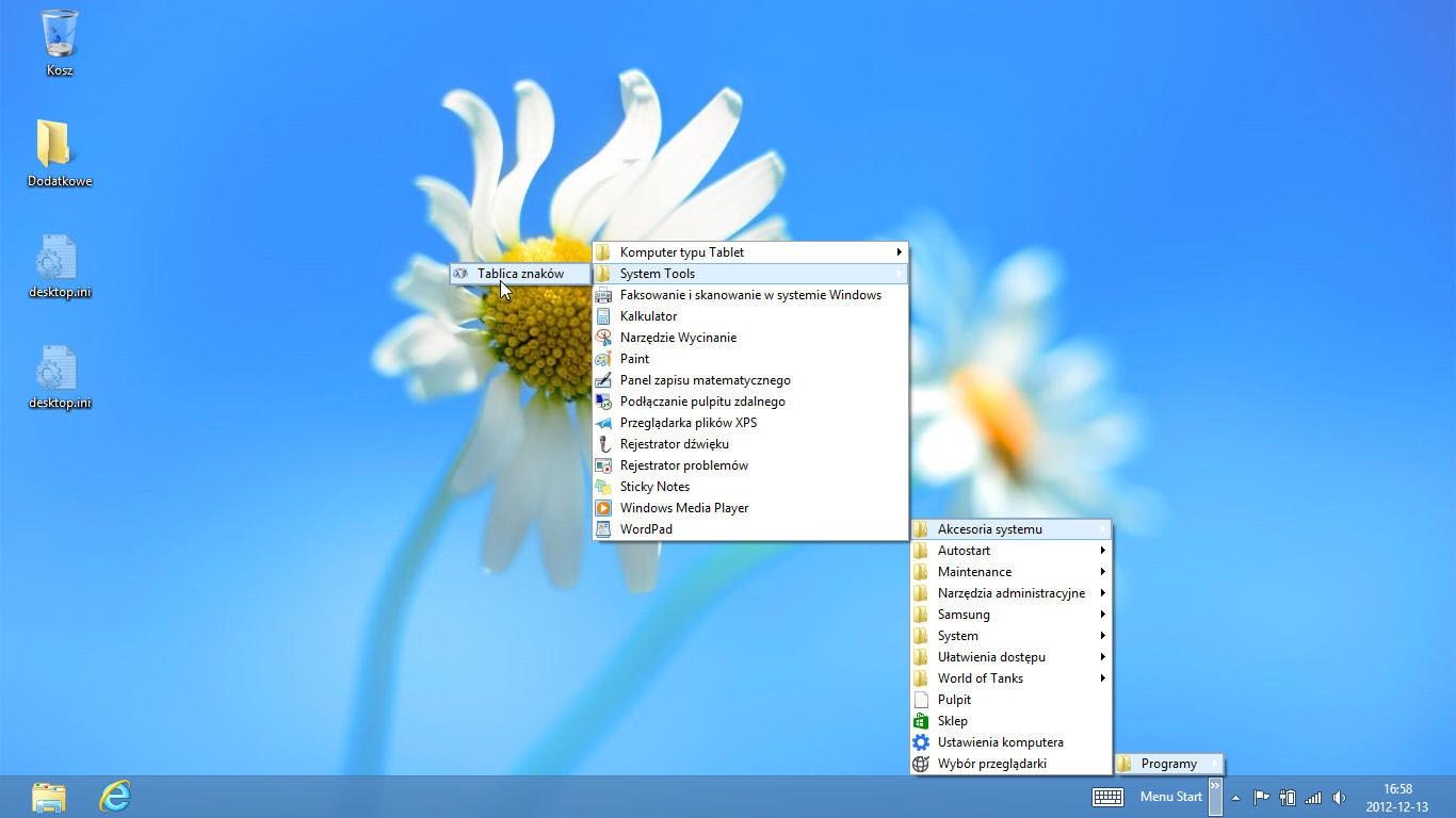 Klasyczne Menu Start w Windows 8