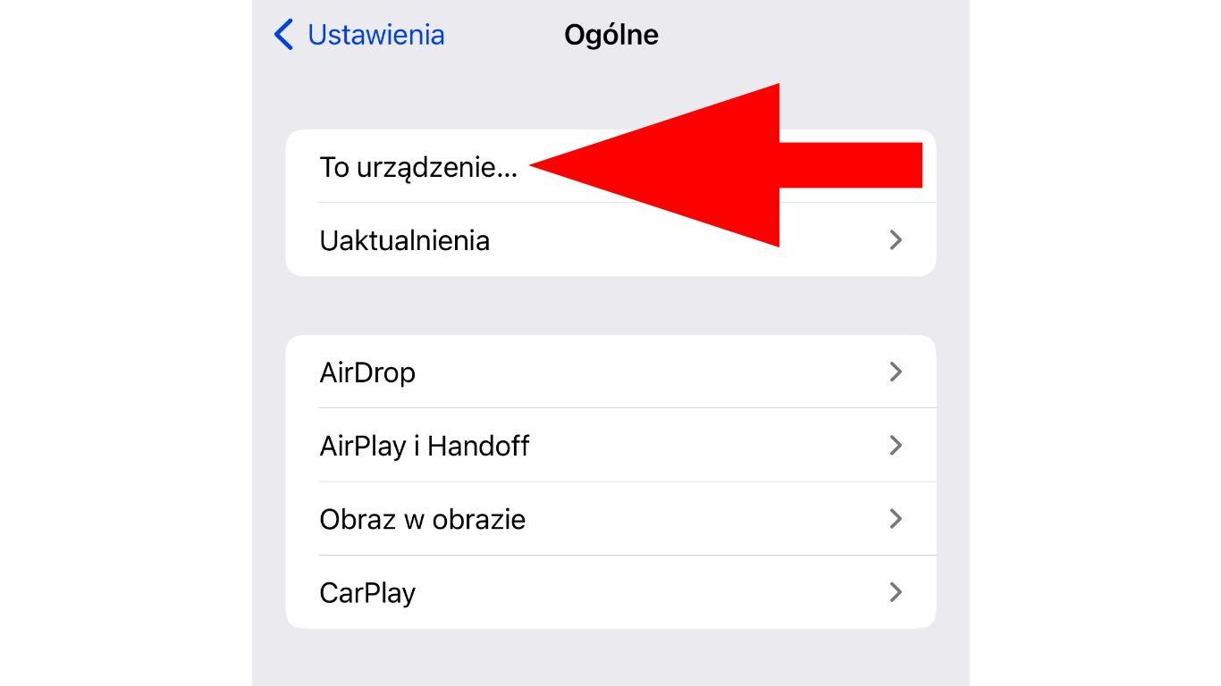 iPhone ustawienia to urządzenie