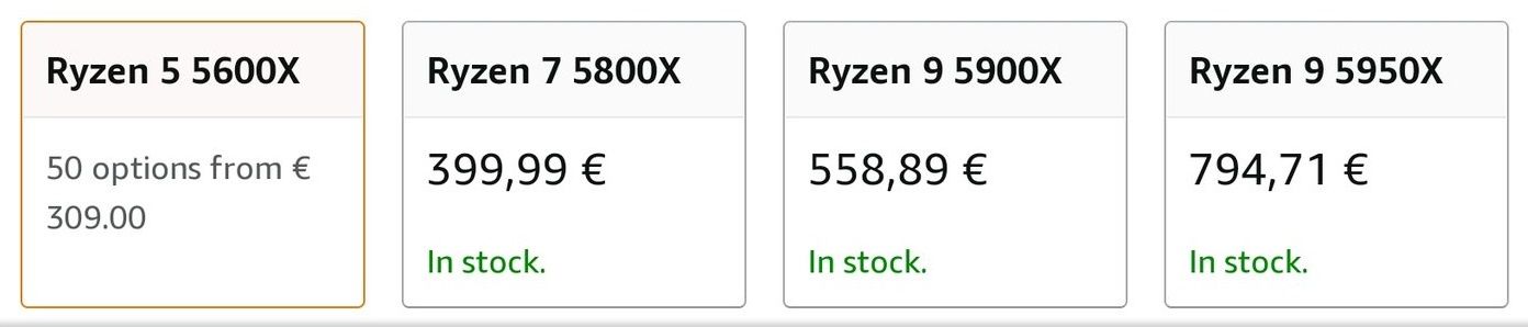 AMD Ryzen 5000 - ceny