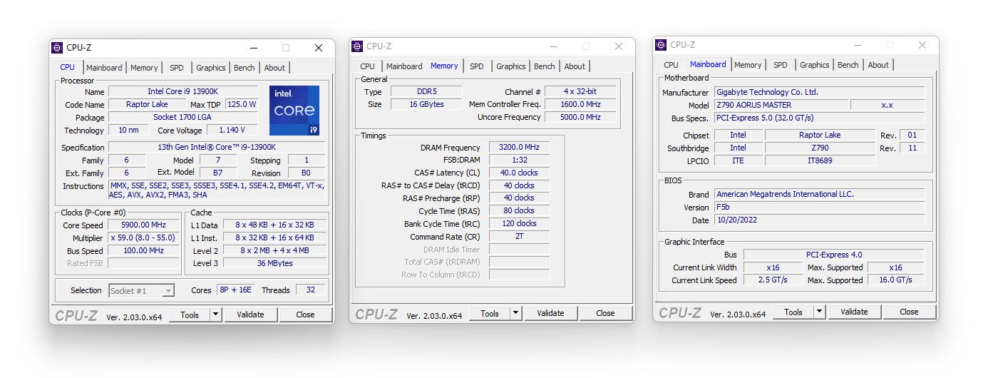 Gigabyte Z790 Aorus Master - podkręcanie pamięci DDR5 RAM