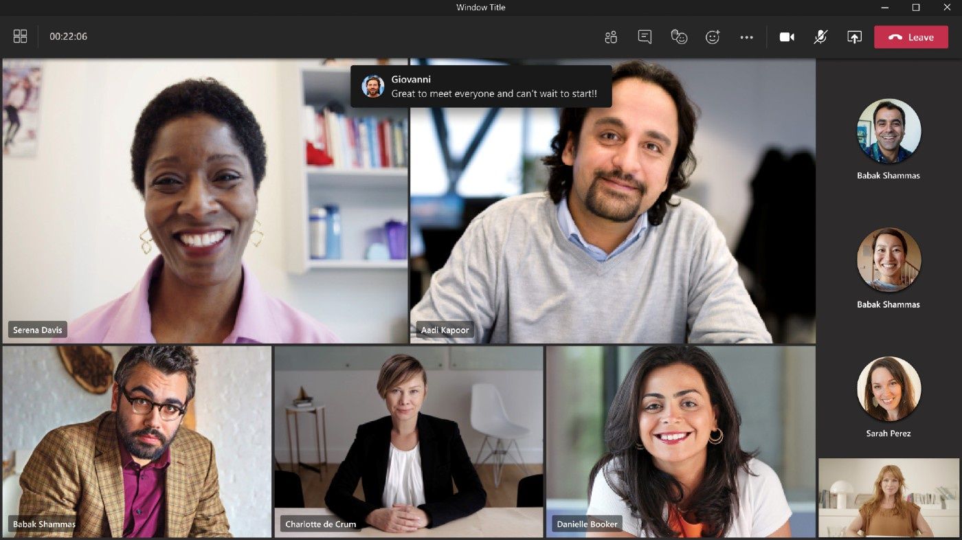 Microsoft Teams - dymki czatu