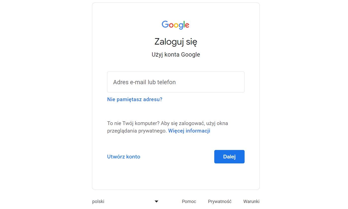 Google logowanie