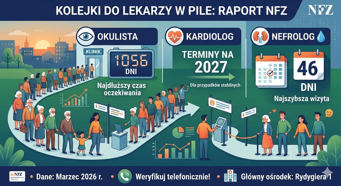 Kolejki do lekarzy w Pile i okolicy