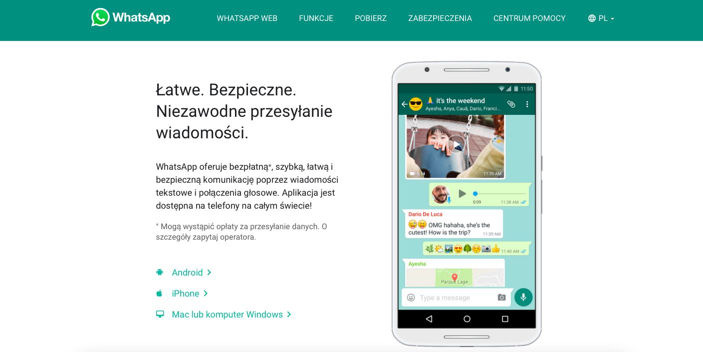 WhatsApp na komputerze