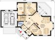 Projekt domu APS 065 - rzut parteru, dom liczy 5 pokoje, 2 łazienki i wc