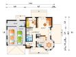 Projekt domu Majka Tytan G2 (1142) - rzut parteru, dom liczy 5 pokoje, 3 łazienki i wc