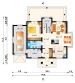 Projekt domu Kowalik Lux (1213) - rzut parteru, dom liczy 5 pokoje, 2 łazienki i wc
