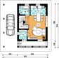 Projekt domu L-12 Dom malarska - murowany - rzut parteru, dom liczy 3 pokoje, 1 łazienki i wc