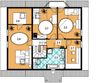 Projekt domu L-17 Dom poznańska - szkieletowy - rzut poddasza, dom liczy 4 pokoje, 2 łazienki i wc